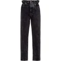 Miu Miu high-rise paperbag-waist straight-leg jeans - Black