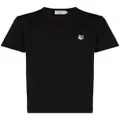 Maison Kitsuné Fox patch short-sleeve T-shirt - Black