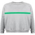 Mackintosh horizontal-stripe crew-neck sweatshirt - Grey