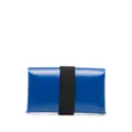 Marni Origami logo-print PVC wallet - Blue