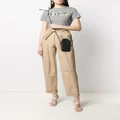 Kenzo tied-waist cropped trousers - Neutrals