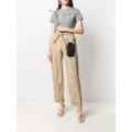 Kenzo tied-waist cropped trousers - Neutrals
