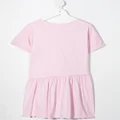 Andorine pleated skirt T-shirt dress - Pink