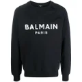 Balmain logo-print raglan sweatshirt - Black