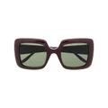 Gucci Eyewear Interlocking G square-frame sunglasses - Brown
