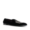 Dolce & Gabbana Leonardo embroidered slippers - Black