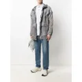 Stone Island abstract-print hooded lightweight jacket - Grey