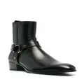 Saint Laurent Wyatt harness ankle boots - Black
