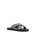 Versace Greca-motif crossover-strap sandals - Black