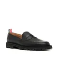Thom Browne RWB-stripe leather loafers - Black