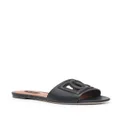 Dolce & Gabbana logo cut-out flat sandals - Black