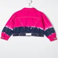 Alberta Ferretti Kids tie-dye denim jacket - Pink
