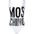 Moschino logo-print swimsuit - White