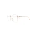 Gucci Eyewear Horsebit detail square-frame glasses - Gold