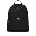 Prada Re-Nylon logo-plaque backpack - Black