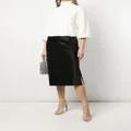 Michelle Mason mock neck textured jumper - White