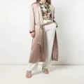 Michelle Mason silk side-slit robe - Brown