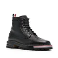 Thom Browne lace-up longwing boots - Black