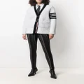 Thom Browne 4-Bar stripe shearling cardigan - White