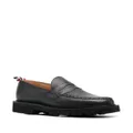 Thom Browne pebbled penny loafers - Black