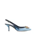 Dolce & Gabbana Devotion 70mm denim slingback pumps - Blue