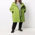 Nina Ricci hooded single-breasted coat - Green