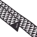 Prada triangle-logo twill scarf - Black