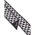 Prada triangle-logo twill scarf - Black