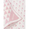 Prada triangle-logo twill scarf - Pink