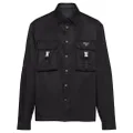 Prada Re-Nylon triangle-logo shirt - Black