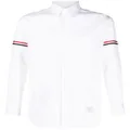 Thom Browne RWB stripe detail sleeve shirt - White