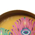 Les-Ottomans peacock feather oval tray - Yellow