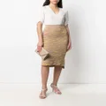 Stella McCartney animal pattern knitted skirt - Brown