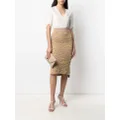 Stella McCartney animal pattern knitted skirt - Brown