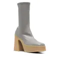 Stella McCartney Skyla stretch platform boots - Grey