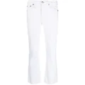 R13 flared cropped jeans - White
