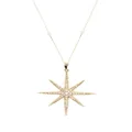 Mizuki 14kt yellow gold star diamond pearl chain necklace