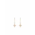 Mizuki 14kt yellow gold pearl diamond small star earrings