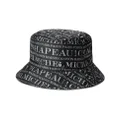 Maison Michel logo print bucket hat - Black