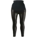 SPANX high-waisted faux-leather leggings - Black