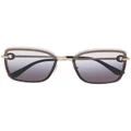 Bvlgari oversize-frame sunglasses - Gold