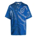Kenzo abstract-print cotton T-shirt - Blue