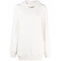 Philipp Plein necklace-embellished hoodie dress - White