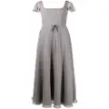 Marchesa Notte Bridesmaids flutter-sleeve bridesmaid gown - Grey