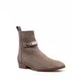 Philipp Plein Nabuk leather ankle boots - Brown