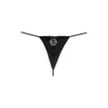 Philipp Plein rhinestone-embellished logo thong - Black
