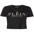 Philipp Plein Iconic Plein short-sleeve cropped T-shirt - Black