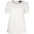 Philipp Plein crystal-embellished T-shirt dress - White