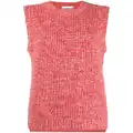 GANNI marled knitted vest top - Pink