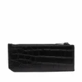Saint Laurent croco-effect wallet - Black